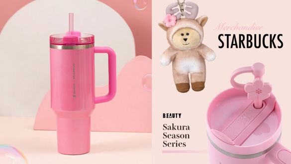 超夢幻！星巴克櫻花季系列登場：STANLEY芭比粉大容量冷水杯、101限定絕美春櫻杯要收