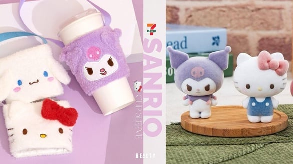 7-11「三麗鷗絨毛杯套」可愛登場！KITTY、酷洛米、大耳狗等7款，再推三麗鷗Q版公仔