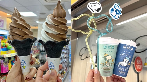 買一送一！全家喝的霜淇淋買一送一，7-11推史努比芝麻霜淇淋、史努比吸管
