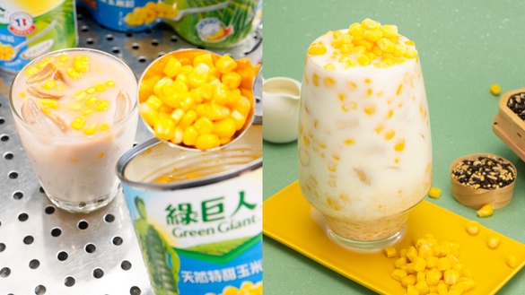 買一送一！八曜和茶必喝新品聯名綠巨人「綠巨人白奶茶」，喝得到香甜玉米粒、送加料券