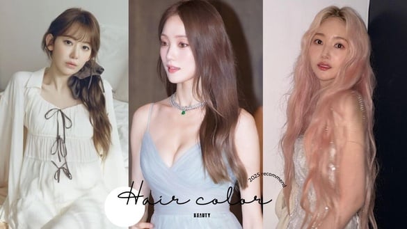 2025春夏染髮顏色女星範本推薦！朴敏英粉髮太美、李聖經髮色太顯白，這款最不怕布丁頭