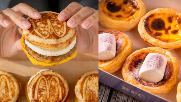 麥當勞鬆餅漢堡「McGriddles厚鬆餅堡系列」回歸4/23開賣！肯德基推雲朵蛋撻新品