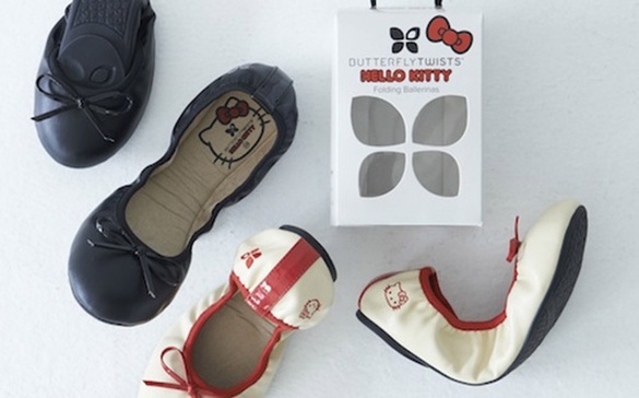 ButterflyTwists╳Hello Kitty超輕巧的摺疊鞋子登場嚕！