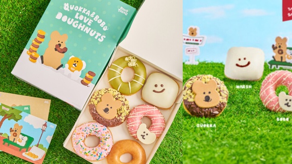 甜甜圈買一送一！Krispy Kreme聯名DINOTAENG短尾矮袋鼠甜甜圈，QUOKKA、BOBO造型太萌