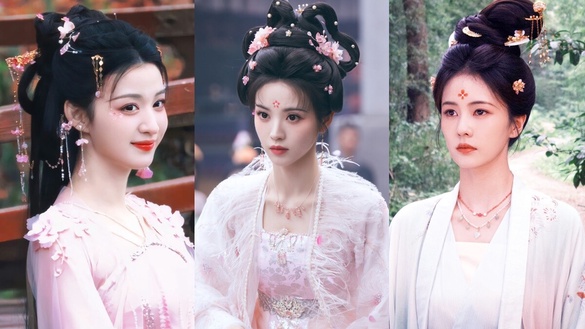《成何體統》王楚然粉衣美翻！陸劇10女星絕美花瓣妝！白鹿貴氣，這位更是「媚骨天成」