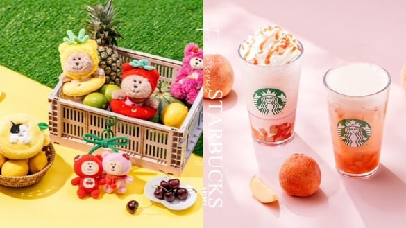 買一送一！星巴克「蜜桃限定飲品」登場，Bearista水果熊系列開賣、DREAMPLAZA週年活動