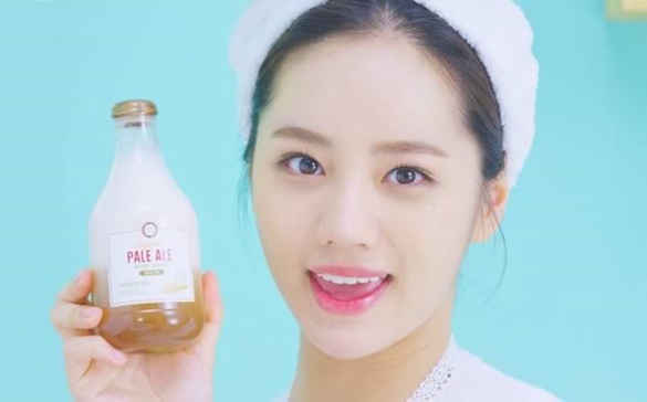洗澡也洗得微醺微醺的～惠利代言韓國「啤酒沐浴乳」太萌了！