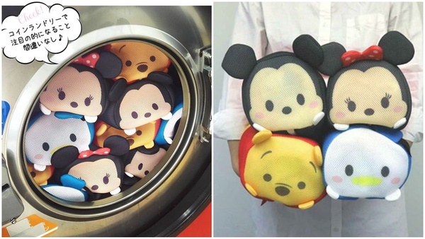 迪士尼推出「Tsum Tsum洗衣袋」，TsumTsum在洗衣機裡滾來滾去超療癒！