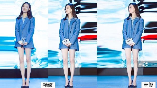 9位女星的精修V.S.未修對比圖！只有她霸氣零修圖，那雙腿太讓人羨慕