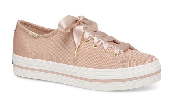 「Keds Ｘ Kate Spade」聯名婚嫁鞋款超夢幻！緞帶玫瑰金、象牙白穿上腳立馬仙氣破表！