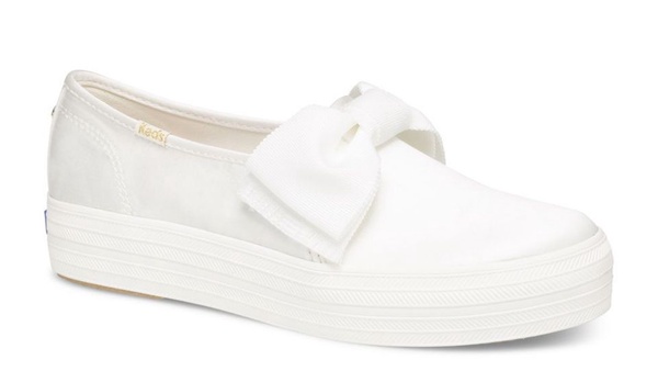 「Keds Ｘ Kate Spade」聯名婚嫁鞋款超夢幻！緞帶玫瑰金、象牙白穿上腳立馬仙氣破表！
