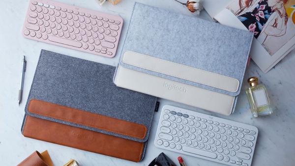 Logitech推「玫瑰粉、珍珠白」唯美風鍵盤CP值超高！圓形鍵盤的打字機造型讓辦公桌一秒變時尚！