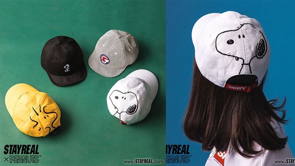 SNOOPY大頭變身可愛老帽、帆布包，STAYREAL X SNOOPY翻轉運動時尚風!