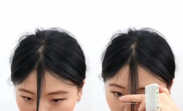 韓妞手把手教學瀏海「3段式剪法」！分區、中分斜剪，再也不怕瀏海剪失手！