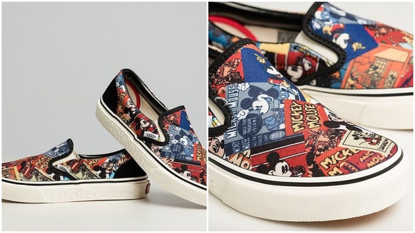 全新Vans x 米奇聯名鞋款即將開賣，滿滿的米奇漫畫圖騰，大人小孩可以一起穿！