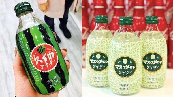 日本超夯「哈密瓜、西瓜汽水」全家獨家開賣！水果風味消暑爽口，復古玻璃瓶包裝超吸睛！