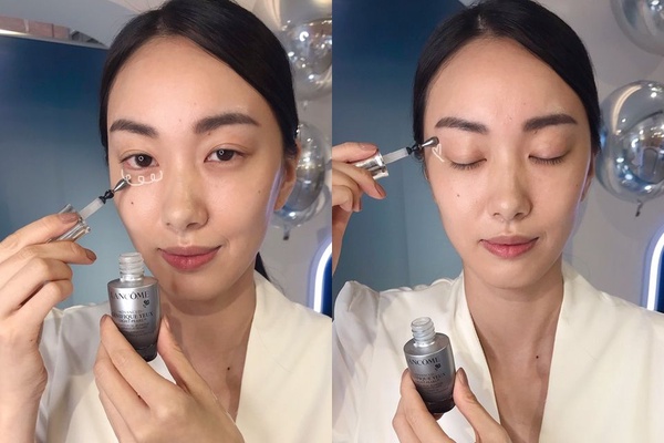 蘭蔻肌因亮眼精粹大升級！按摩「愛心步驟」黑眼圈消失、眼袋淡化，睫毛也變濃密