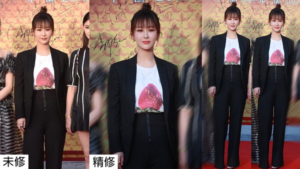 楊冪走紅毯禮服配adidas運動鞋！8女星未修V.S.精修滿滿亮點，沈月撞衫楊紫輸慘