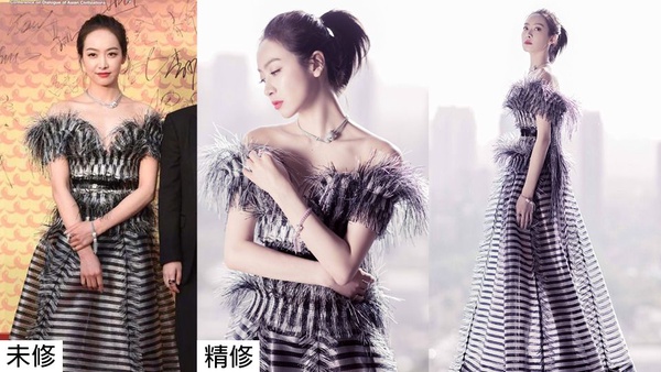 楊冪走紅毯禮服配adidas運動鞋！8女星未修V.S.精修滿滿亮點，沈月撞衫楊紫輸慘