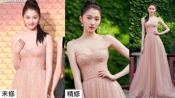 楊冪走紅毯禮服配adidas運動鞋！8女星未修V.S.精修滿滿亮點，沈月撞衫楊紫輸慘