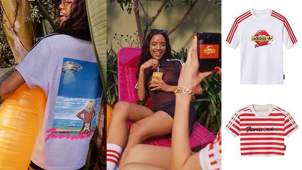 珊瑚橘老爹鞋、復古連身泳衣太美!adidas﻿ Originals 與米蘭潮牌Fiorucci﻿ 推出時尚聯名！