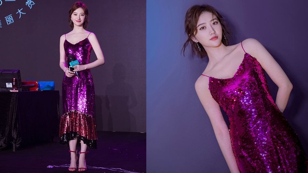 迪麗熱巴穿亮片裙驚豔全場！10位女星的亮片禮服，沒穿好就膨脹，最後一位不忍直視