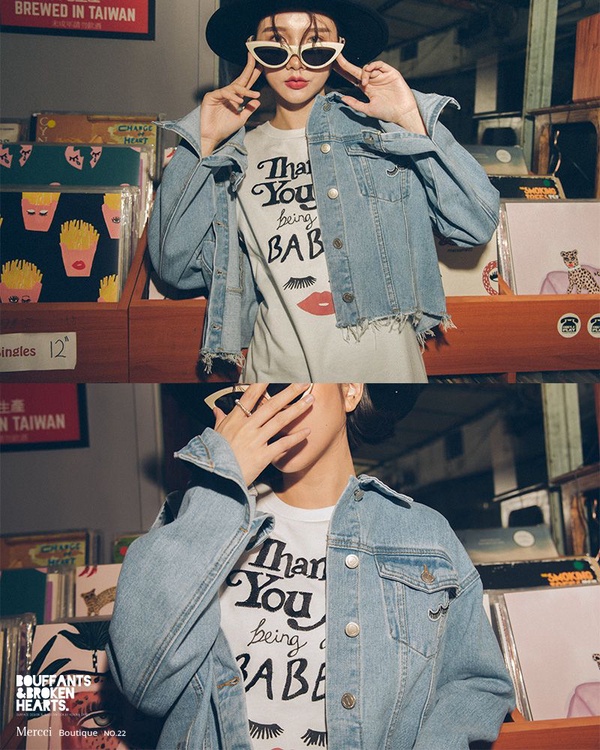 漢娜妞Mercci22和美國時尚插畫品牌『BOUFFANTS & BROKEN HEARTS』首度聯名！白T和居家服都好燒呀～