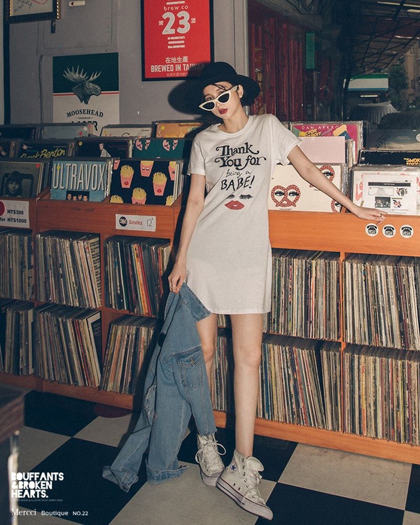 漢娜妞Mercci22和美國時尚插畫品牌『BOUFFANTS & BROKEN HEARTS』首度聯名！白T和居家服都好燒呀～