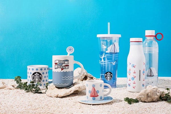 星巴克2019海洋系列夏日新杯款！條紋、圓點、帆船等夏日元素，還有全新STANLEY藍色聯名款，通通都想打包回家！