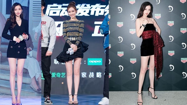 10位當紅小花美腿排行榜TOP 10！楊冪不是第一，唐嫣腿長110，誰是腿精一目了然