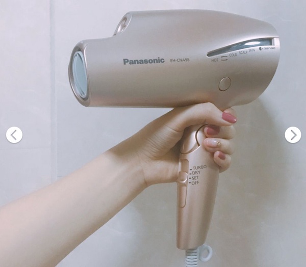 #日本超夯吹風機TOP3:Panasonic 奈米水離子吹風機 EH-NA98,NT6290,圖片來源:小紅書@一个大写的懒Cbol