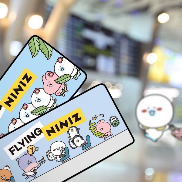 Kakao Friends後輩「NINIZ」彩繪班機升空！從登機證、椅子、桌子到飛機餐都有「NINIZ」陪你一起飛！