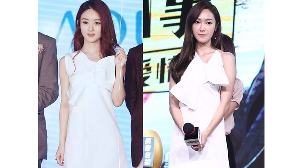 趙麗穎和10女星撞衫對比照！沒輸楊冪、唐嫣，但3次撞劉亦菲都吃虧