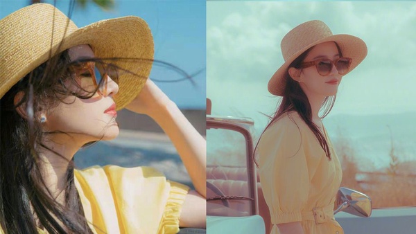 9女星「夏日度假」穿搭，劉亦菲、Lisa都選西裝，迪麗熱巴那件根本為大海而生