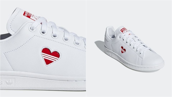 ADIDAS「愛心小白鞋」限量登場，精品VALENTINO、Hogan、Prada、BOSS&Coach也推出夢幻愛心，送這雙女友絕對更愛你！