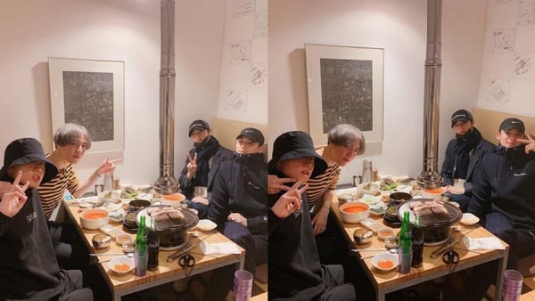 「97LINE」公開聚餐照！田柾國、車銀優、金有謙、金珉奎全都是帥哥，友誼互動超級暖