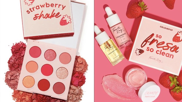 colourpop x「草莓奶昔」粉嫩系列超萌上市！零廢色9色莓果眼影盤，彩妝控必收！