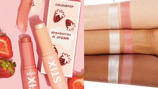 colourpop x「草莓奶昔」粉嫩系列超萌上市！零廢色9色莓果眼影盤，彩妝控必收！