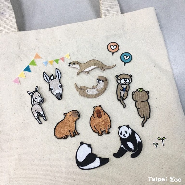 木柵動物園推出「雨林動物繡片別針」！超萌的水豚＆食蟻獸繡片，為期一天還只送不賣～