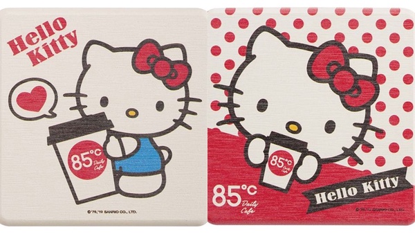 85度C推出「Hello Kitty周邊」，超萌的Kitty公仔保冰杯、風扇、餐盒，全都在85度C！