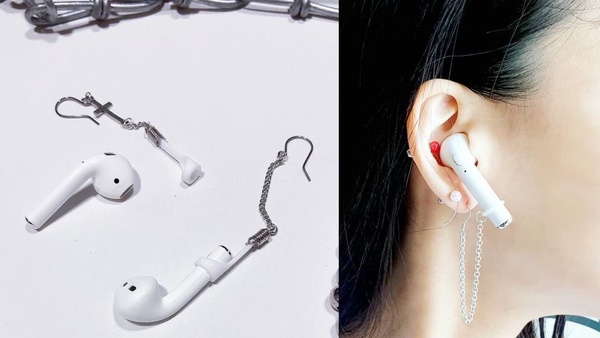新一代AirPods耳環？耳環+耳機二合一設計，再也不怕弄丟AirPods，自然垂掛成為最吸睛時尚配件！