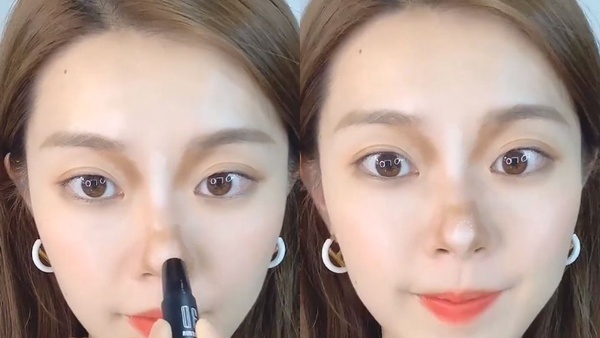 不同鼻型「整型級」修容技巧！小紅書網紅手把手教學，蒜頭鼻、塌鼻不整型也能變成精緻翹鼻