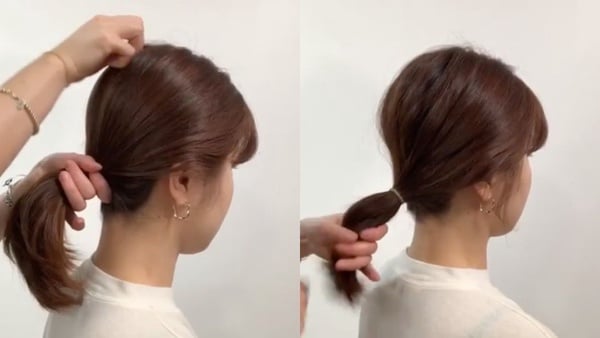韓妞最愛「慵懶系低包頭」教學~只需髮圈、超簡易!中短髮也能綁出隨性感~