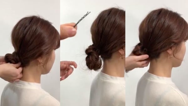 韓妞最愛「慵懶系低包頭」教學~只需髮圈、超簡易!中短髮也能綁出隨性感~