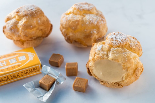 beard papa「森永牛奶糖口味泡芙」！森永牛奶糖餡＆三種beard papa泡芙外皮，酥脆濃郁的滋味絕對必買～