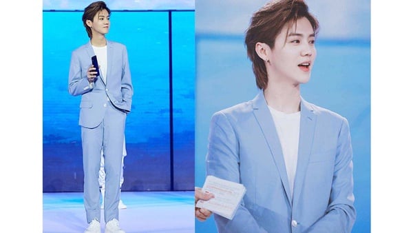 肖戰「藍色西裝」化身清爽暖男！10男星的藍西裝造型，李現帥氣、張翰貴氣，王一博還是酷蓋