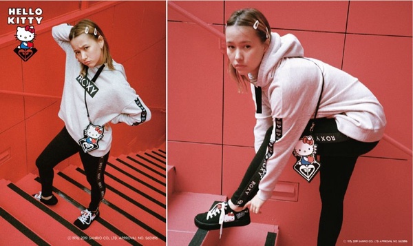 ROXY X HELLO KITTY 推出聯名系列商品，上衣、帆布包可愛又實搭，HELLO KITTY粉絲必收！