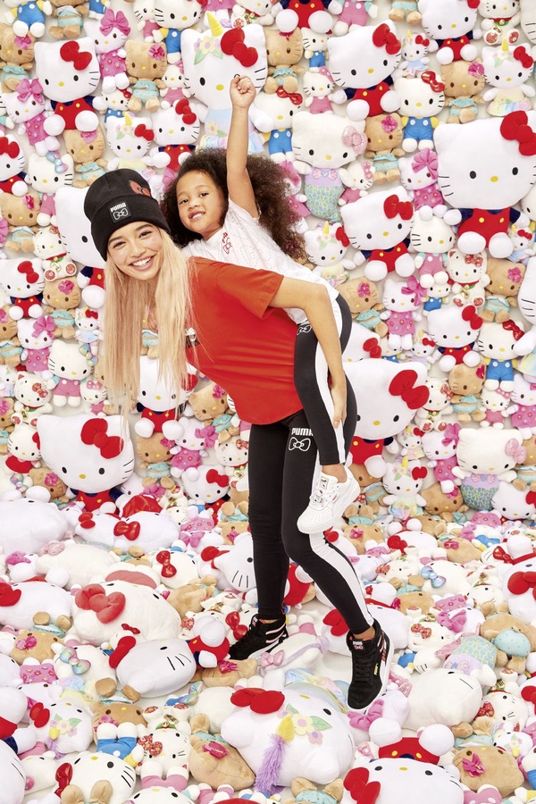 PUMA x HELLO KITTY最強聯名，PUMA「奶油草莓色」凱蒂貓球鞋、後背包，融化所有KITTY迷的少女心！