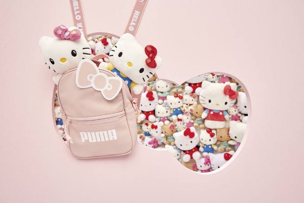 PUMA x HELLO KITTY最強聯名，PUMA「奶油草莓色」凱蒂貓球鞋、後背包，融化所有KITTY迷的少女心！