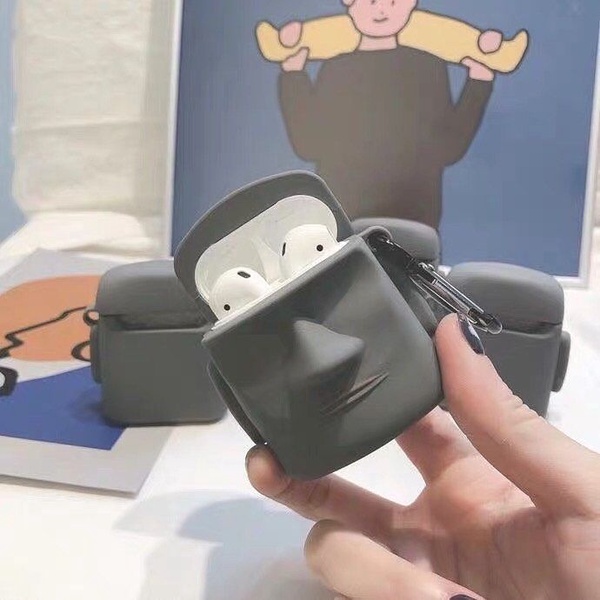 摩艾石像AirPods Case，韓妞人手一個，呆萌造型成為時尚小吊飾！